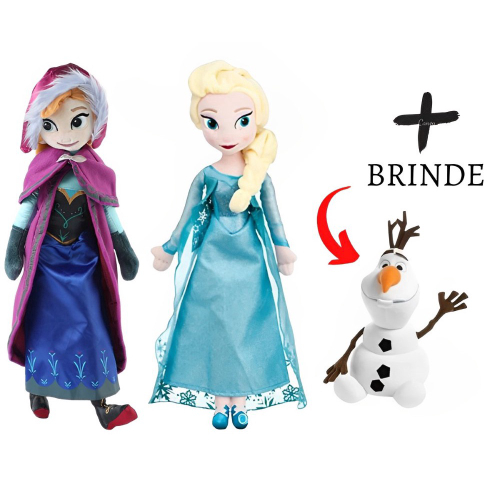 Boneca de pelucia frozen elsa 50cm long jump