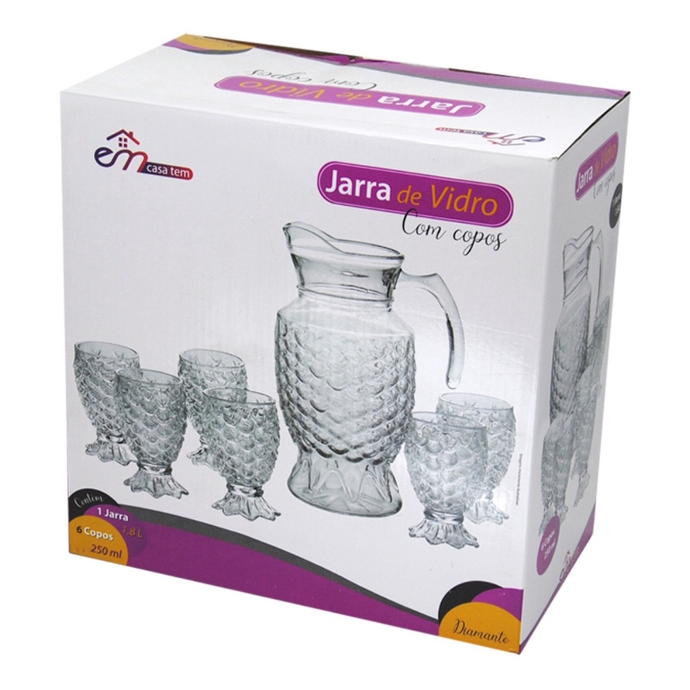 Jogo Jarra E Copos 278 Ml 1,5 L Day Home em Promoção e Entrega Rápida