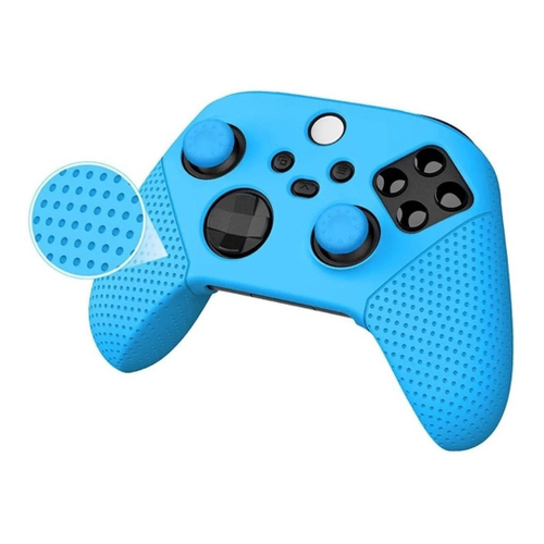 Capa Case Silicone Controle Ps5 + Par Grips Borracha Branca na