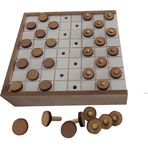 Jogo de Damas adaptado Braille