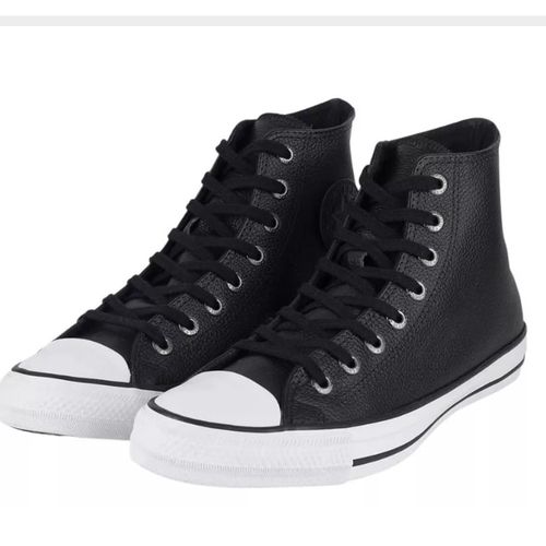 Tênis All Star Converse Preto / Branco Couro em Promoção na Americanas