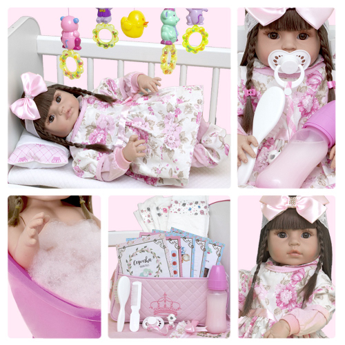 Bebê Reborn Boneca Muito Linda Com Itens Bolsa Maternidade em Promoção na  Americanas