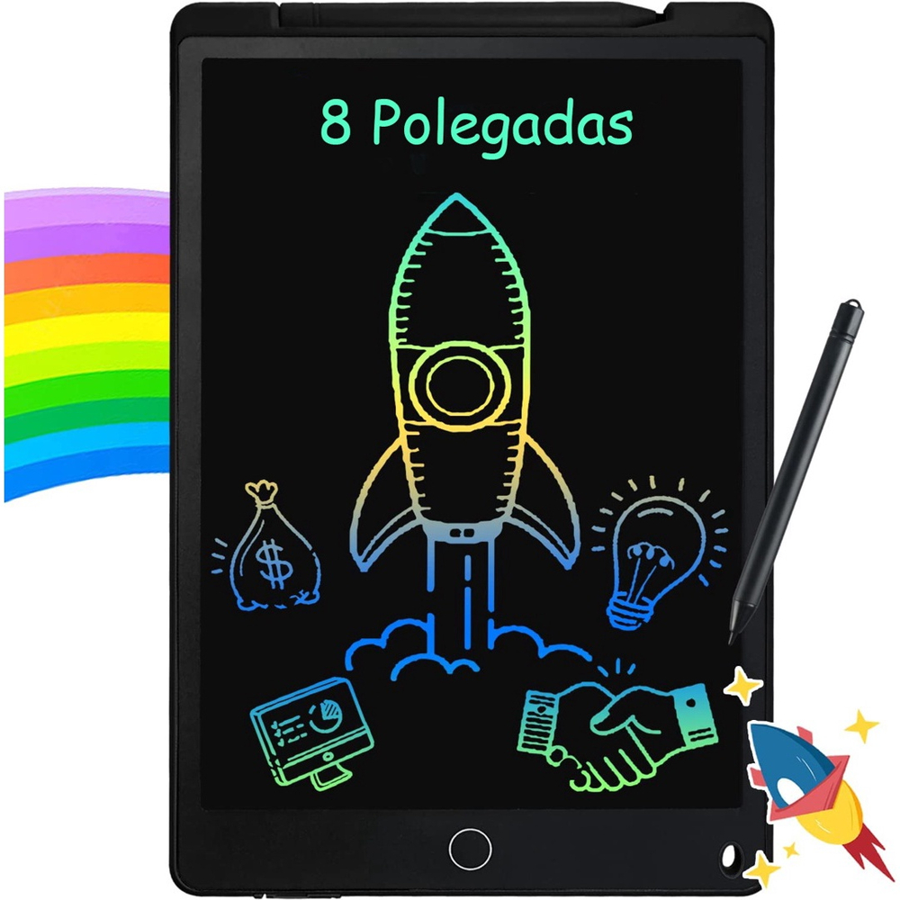 Tablet de Aprendizagem para Crianças, com Jogos e Músicas, Preto