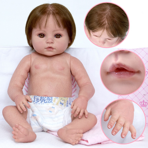 Boneca Bebê Reborn Abigail Baby Alive 52cm Toda de Silicone