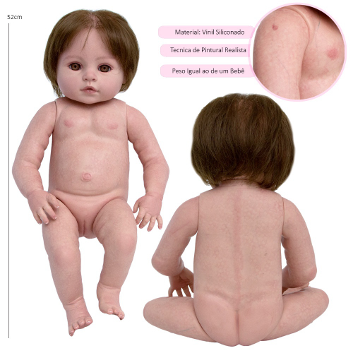 Boneca Bebê Reborn Abigail Baby Alive 52cm Toda de Silicone