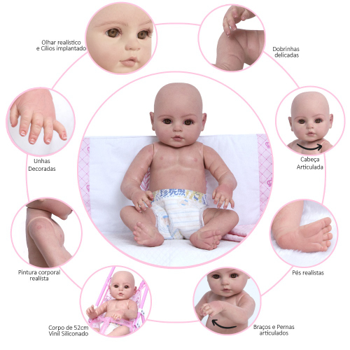 Bebê Reborn Boneca Baby Alive 100% Silicone Pode Dar Banho na Americanas  Empresas