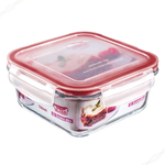 Pote De Vidro Marmita Quadrada 700ml Com Tampa Freezer Microondas