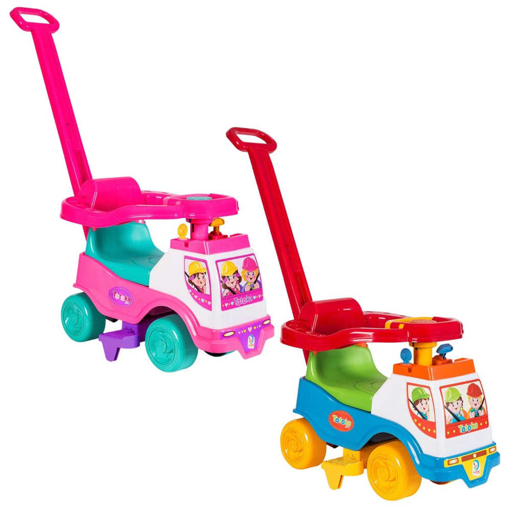 Motoca infantil triciclo de passeio totoca com pedal E kit adesivo menino  menina no Shoptime