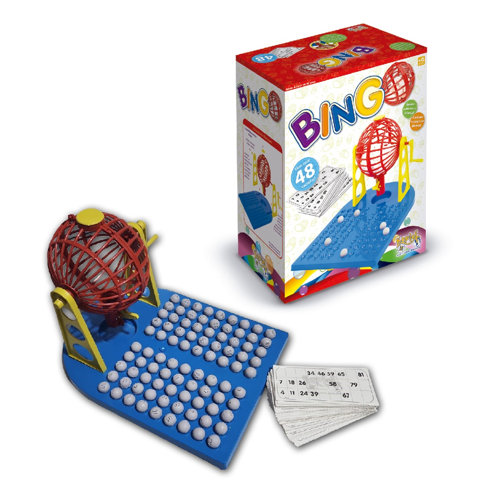 Bingo Infantil Jogo Brinquedo Globo + 48 Cartelas + Bolinhas - Lion Store - Jogo  Bingo Infantil - Magazine Luiza