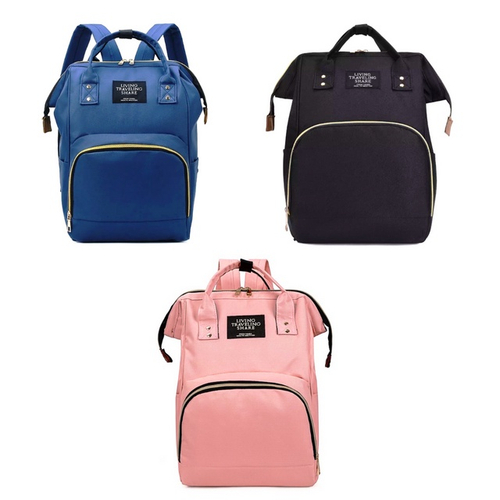 Bolsa Maternidade Mochila Bebê Reborn Boneca Rosa Bege Azul