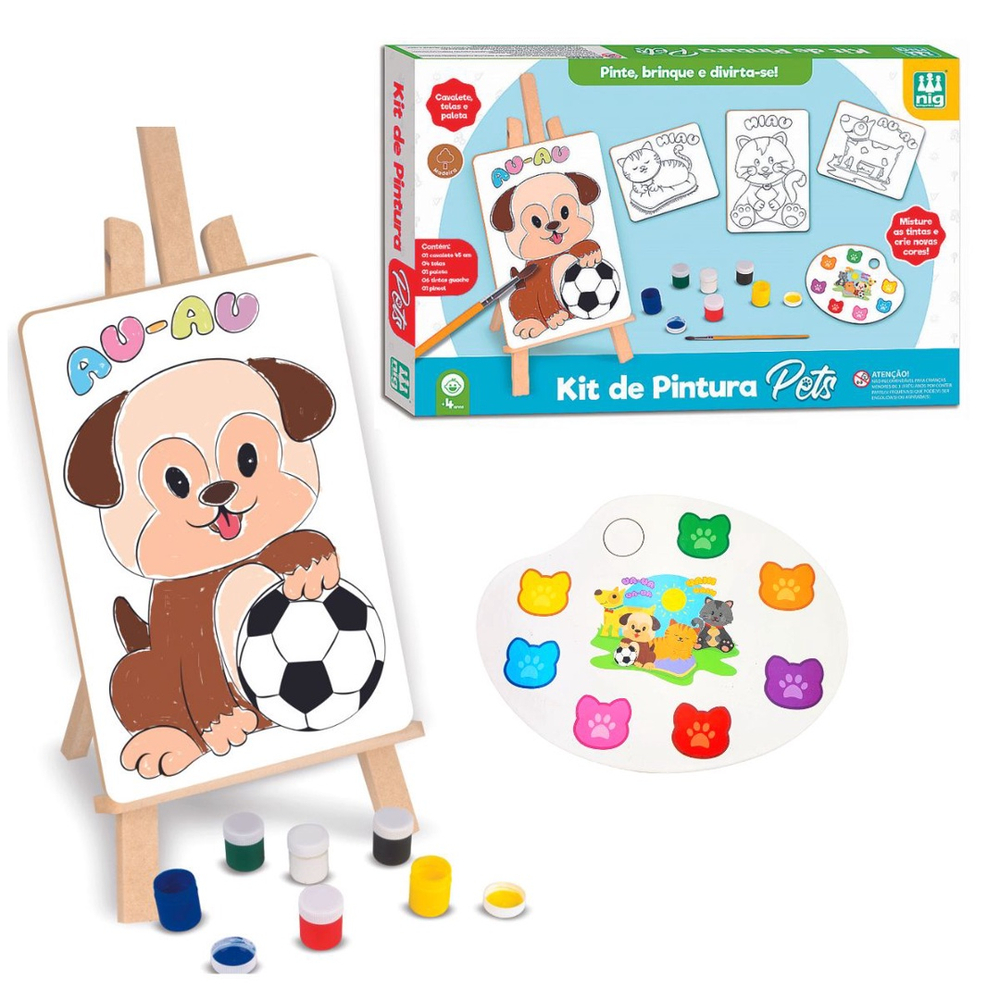 Meu 1º Kit de Pintura com Água Animais Surpresa para Bebé – Jogo Didático