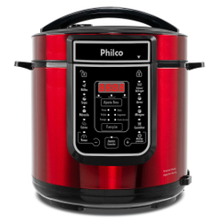 Panela De Pressão Digital Philco 6 Litros 1000W Inox e Vermelho PPP01V - 220V Menor preço em Panela De Pressão Digital Philco 6 Litros 1000W Inox e Vermelho PPP01V - 220V