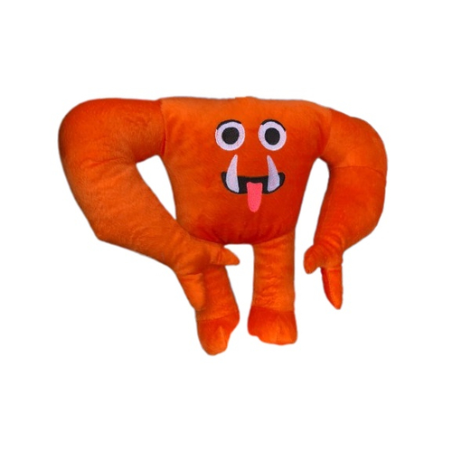 Boneco De Pelúcia Bichinho Orange Com Dentes Novo Personagem