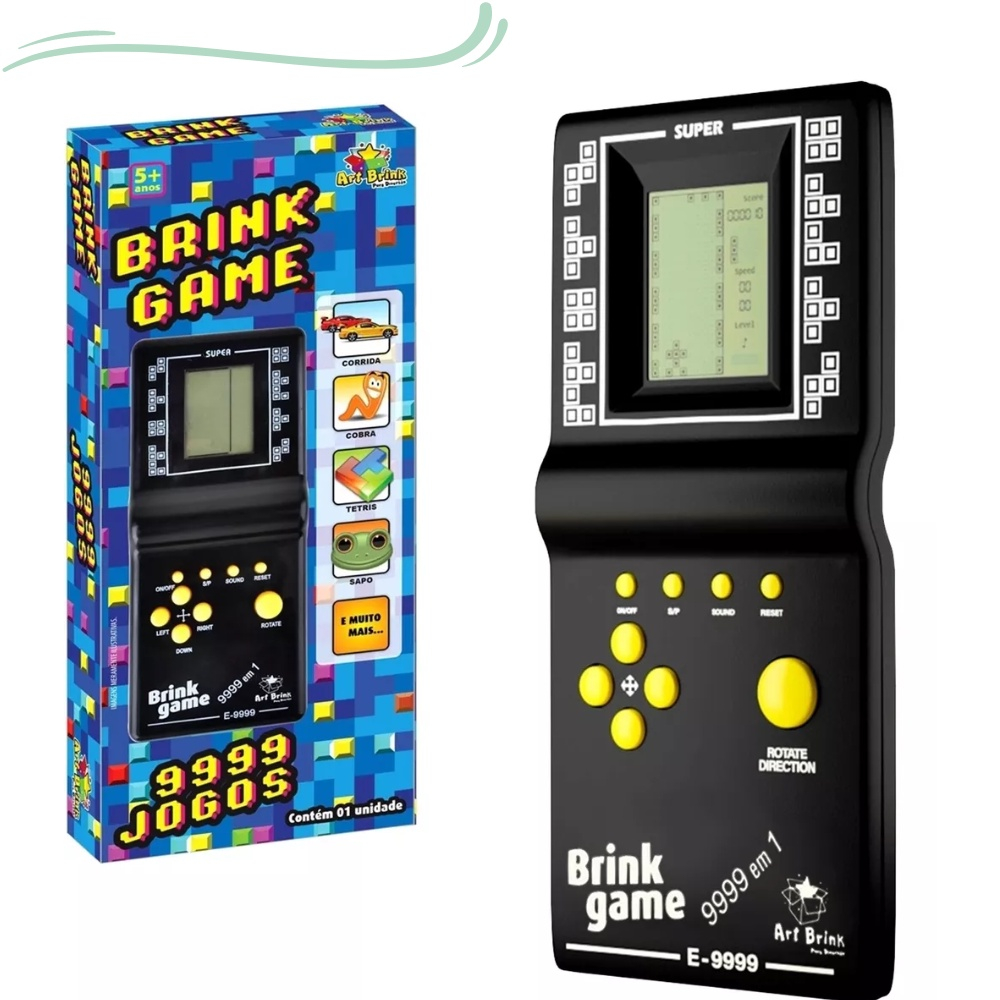 Console Mini Game Antigo Retro 9999 Jogos - Verde