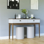 Aparador Buffet 02 Gavetas 136 cm Colonial Freijó/Branco Movelbento
