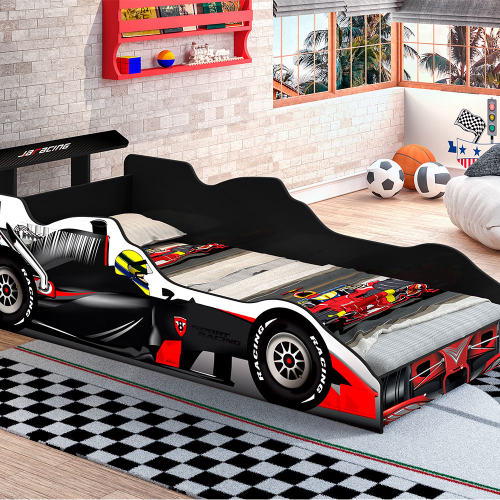 Cama Infantil Carro de Corrida vidaXL, MDF