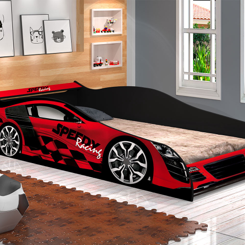 Cama Infantil Carro de Corrida vidaXL, MDF