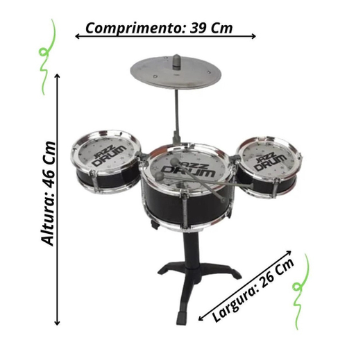 Kit Musical Infantil Mini Bateria+piano Teclado 32 Teclas Nf