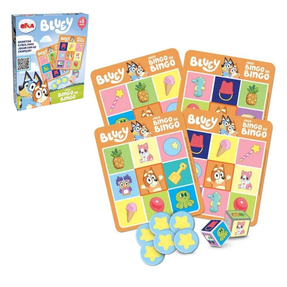 Jogo Bingo Da Bingo - Bluey - Mary Toys Brinquedos