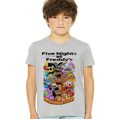 Camisa Infantil Five Night Freddy Pizza Fazbear 100% Algodão