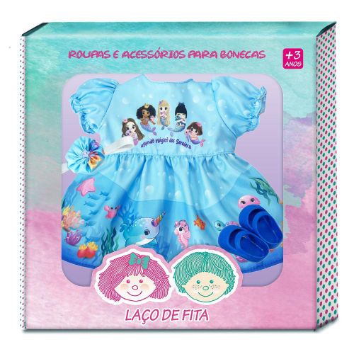 Kit Roupa de Boneca Baby Alive e Little Mommy Vestido Dente de