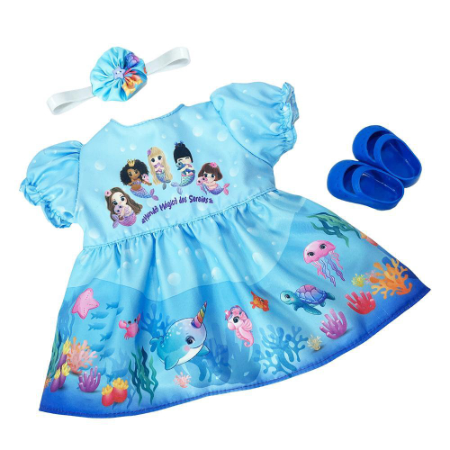 Roupa Boneca Baby Alive - Vestido Unicornio - Laço De Fita