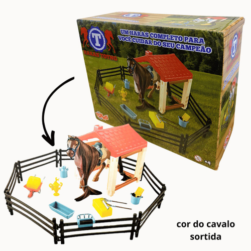 Cavalo De Brinquedo Marrom Kit Estábulo Pra Fazendinha Toyng em Promoção na  Americanas