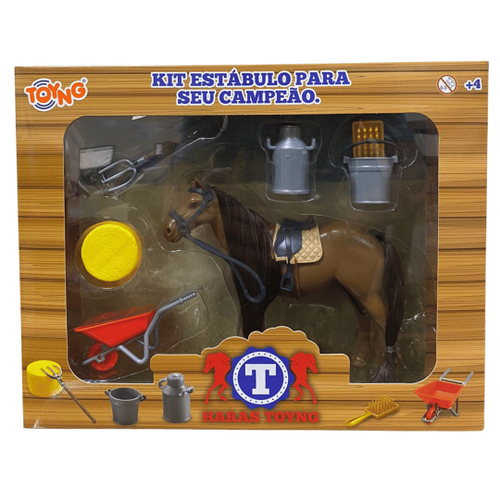 Cavalo De Brinquedo Marrom Kit Estábulo Pra Fazendinha Toyng em Promoção na  Americanas