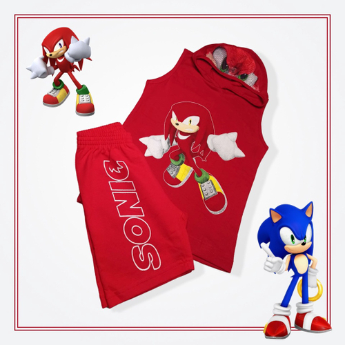 Kit de fantasia Sonic the Hedgehog, acessórios para fantasia infantil do  filme Sonic oficial