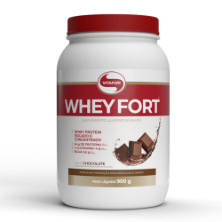 Whey Fort 900g - Vitafor - Chocolate Menor preço em Whey Fort 900g - Vitafor - Chocolate