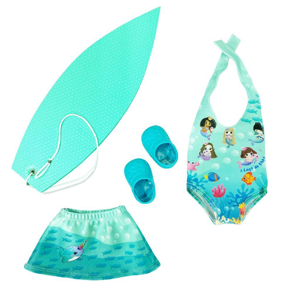 Kit Roupa Boneca Luxo Reborn Adora Mundo Mágico Das Sereias no Shoptime