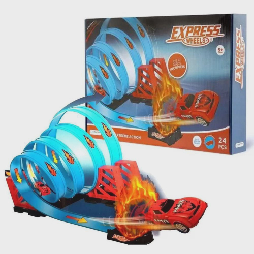 Brinquedo Pista Extreme Action Track Express Wheels Br1019 - 24