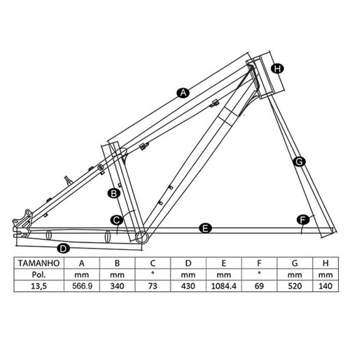 Quadro Bicicleta Bike Bmx Wheeling Grau Gios 4 Trix 26x13.5 BIKERNAUTA -  Loja Cross Bike: Há 30 anos com você