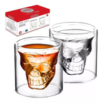 Jogo 6 Copos Caveira Vidro Shot Dose Vodka Skull Tequila Bar 50ml -  HausKraft - LOJAS RENASCER