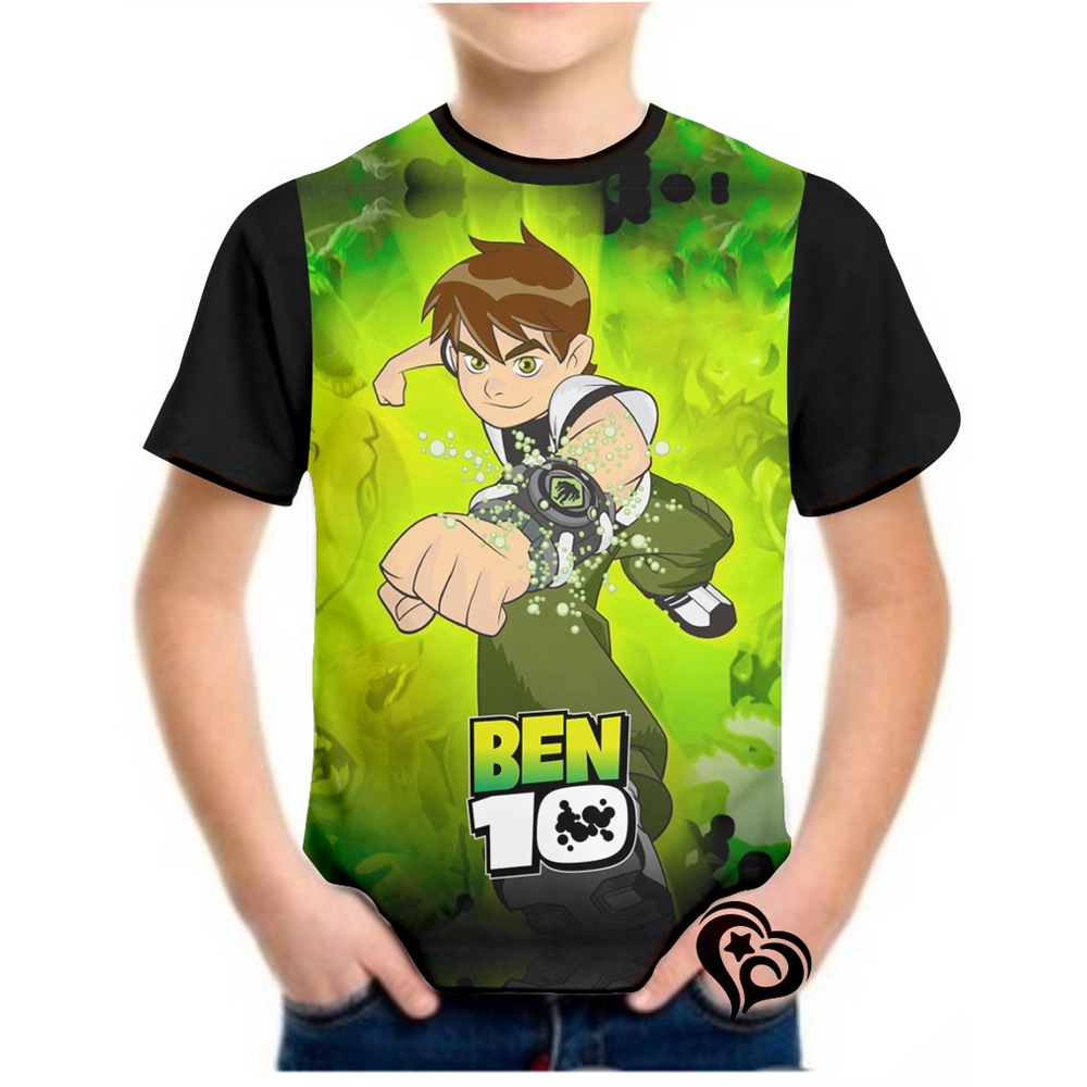 Ben 10 omniverse verde e preto T-Shirt t-shirt preto t camisa