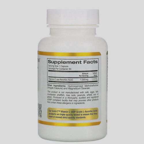 Vitamina c, California Gold Nutrition, 1.000 Mg, 60 Cápsulas | Submarino