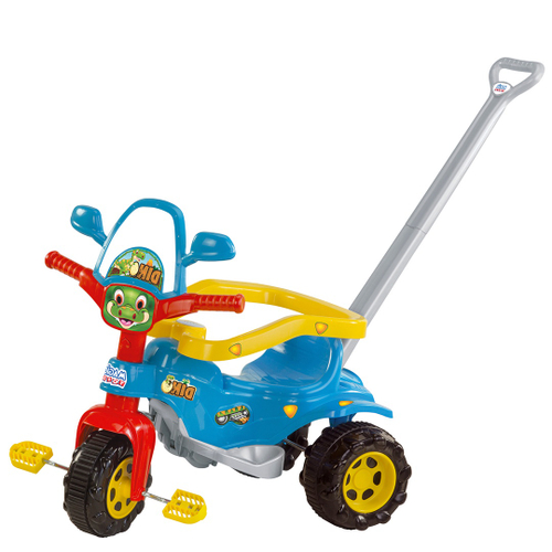 Motoca Infantil Triciclo Fast Azul com Empurrador Pais e Filhos - Ri Happy