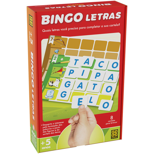 Jogo de Tabuleiro Grow Bingo Letras