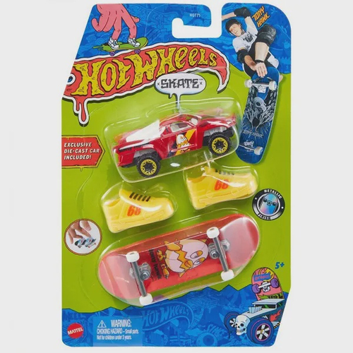 Hot Wheels - Skate de Dedo com Tênis Marvel