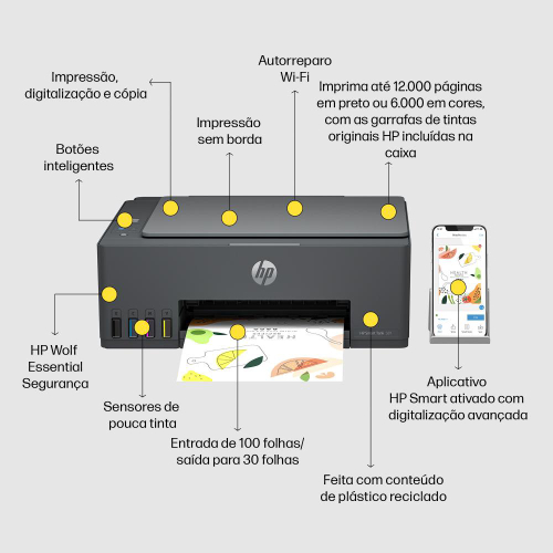 Impressora Multifuncional hp Smart Tank 581 - Imagem 3