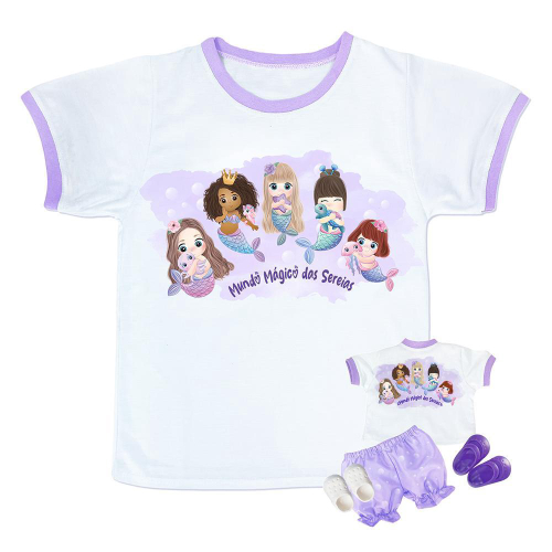 Kit Roupa De Boneca Para Baby Alive - Praia Biquini Sereia em