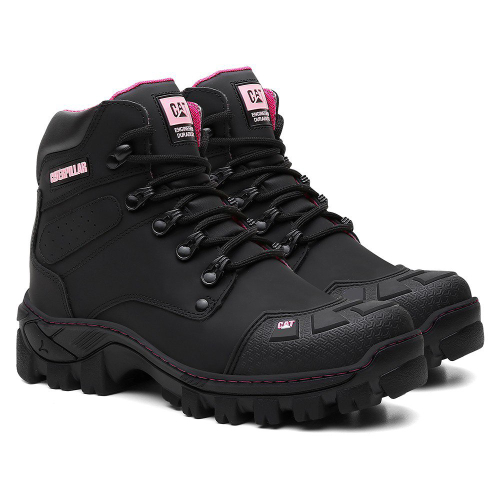 Bota caterpillar botina couro rosa em Promoção na Americanas