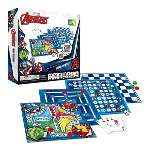 Brinquedo Box 7 Jogos Clássicos jogo do mico dominó dama ludo sobe e desce  trilha jogo do burro baralho Copag 90942 na Americanas Empresas