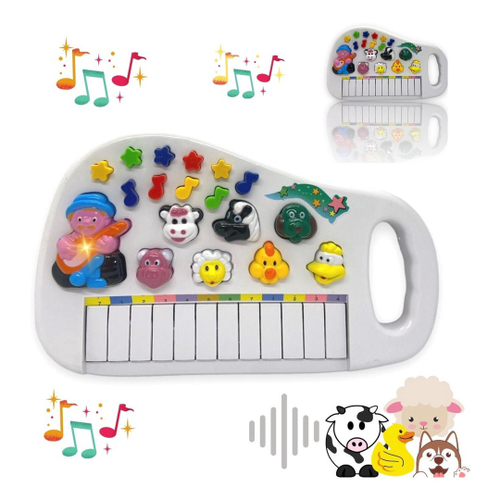 Piano Infantil Musical Educativo Som De Animais Fazendinha