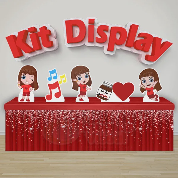 Kit Display De Mesa + Painel Festa Infantil Roblox Feminino