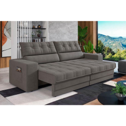 Sofá Omega Plus 2,00m Retrátil/Reclinável Suede Cinza - Xflex é boa?