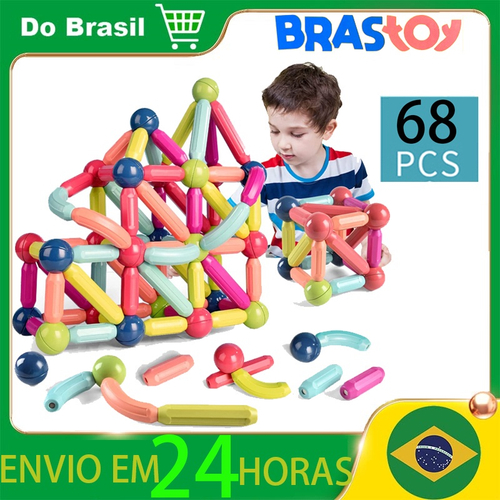 Rola Bola Brinquedo Blocos de Montar Infantil Torre 105 Pçs