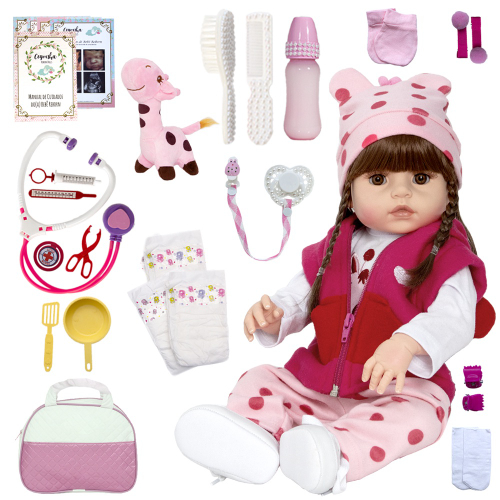 Bebe Reborn Menina Bailarina Boneca Realista Silicone Luxo - USA Magazine