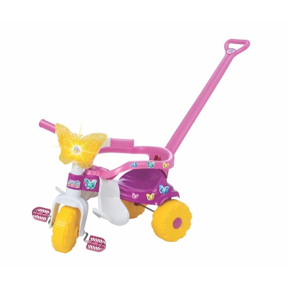 Tico Tico Menino Triciclo Infantil Motoca Bebe Velotrol Com Haste Para  Empurrar Proteçao Lateral e Para os Pes