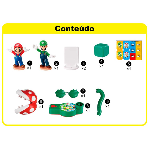 Jogo de Tabuleiro - Planta Piranha - Super Mario - Fuga - 2 a 4